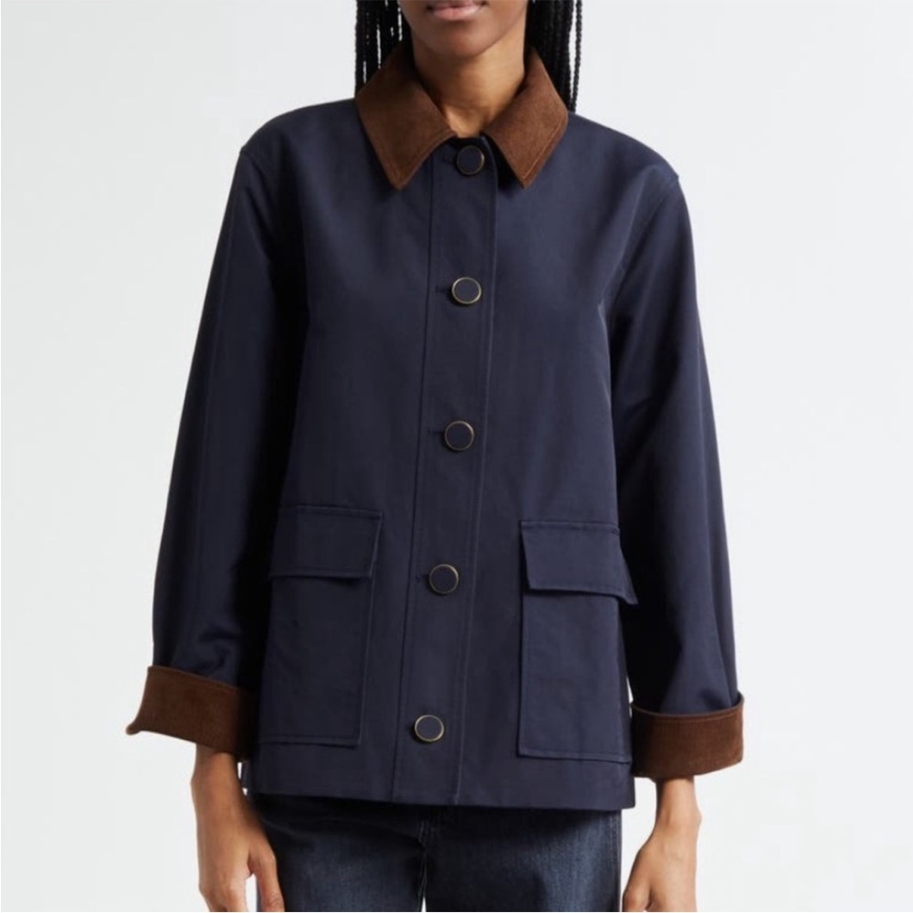 Veronica Beard Arlen Corduroy Trim Dickey Jacket - Picture 7 of 7